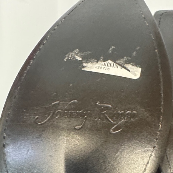 Johnny Ringo Black Crackle and Silver Crosses Heeled Boots - Picture 15 of 15